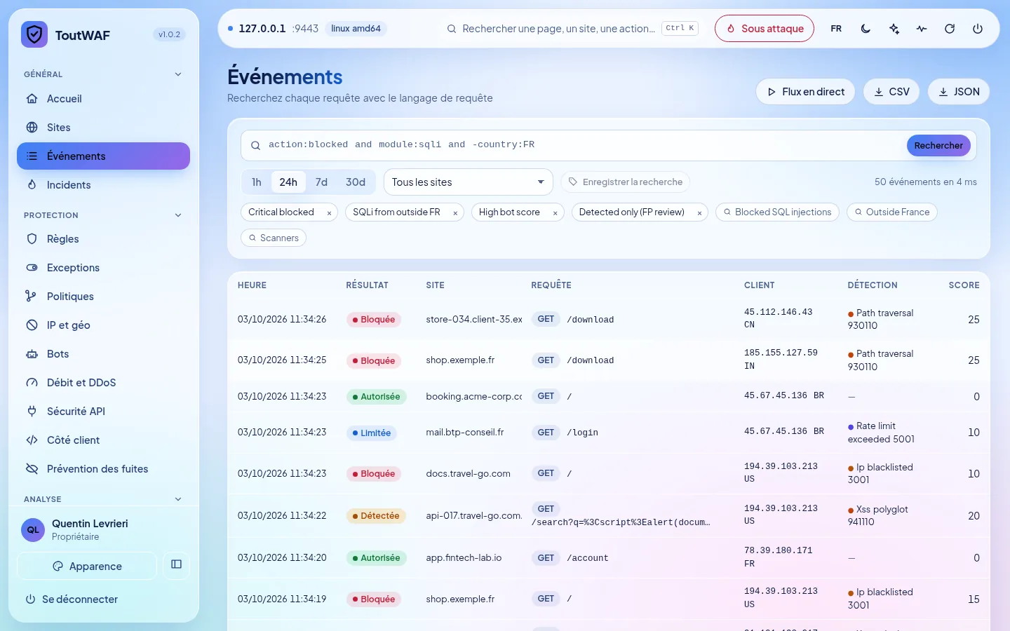 Events: every request decision, explained